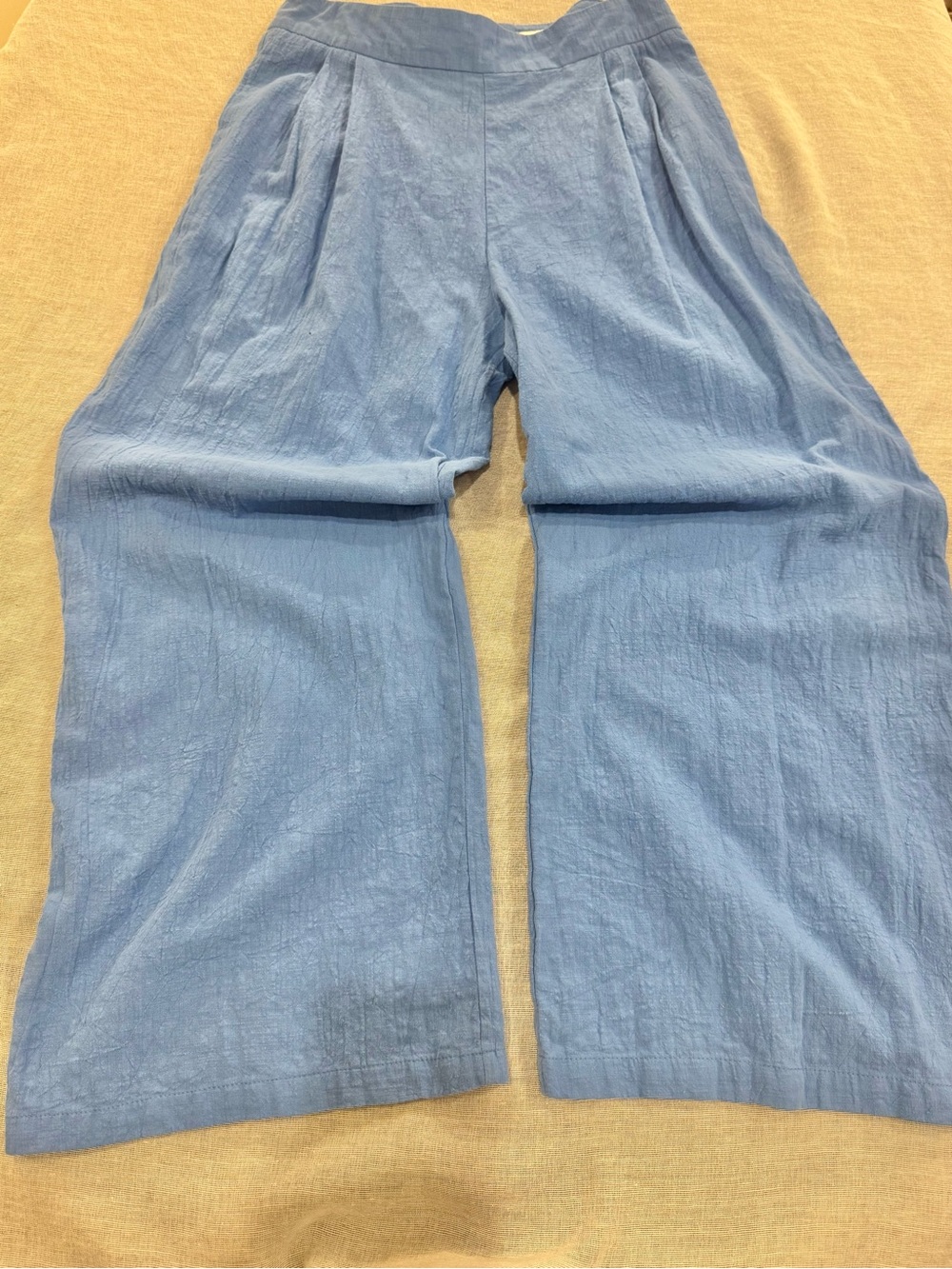 Lili Sidonio Cotton Wide Leg Pants Blue Size M
Boho Cottagecore Old Money Preppy